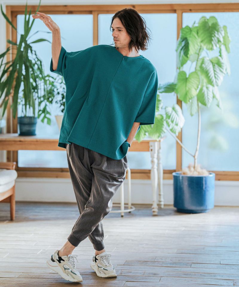 CAMBIO 黒 リブ編み ジョガーパンツ CAMBIO(カンビオ)】Slacks Fabric Jogger Pants ジョガーパンツ
