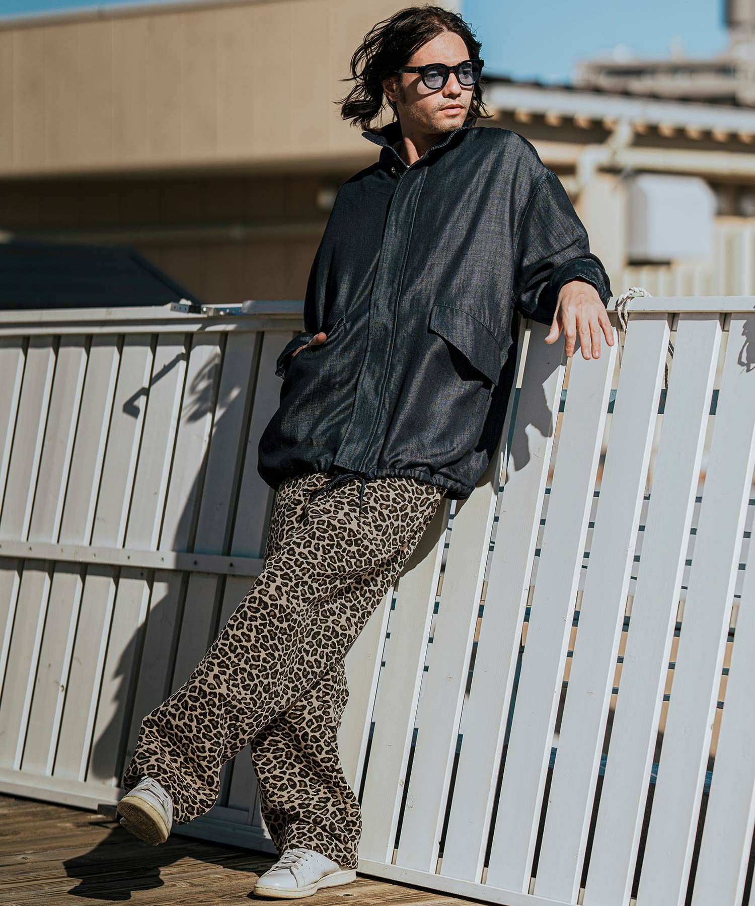 CAMBIO(カンビオ)】Leopard Gobelin Wide Straight Pants ワイド