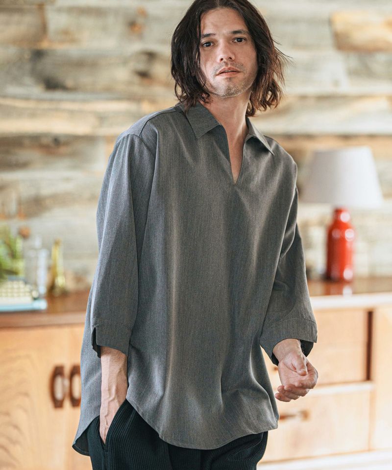 チョッパーⅡ CAMBIO(カンビオ)】Drape 3-4 Sleeve Skipper Pullover Shirts
