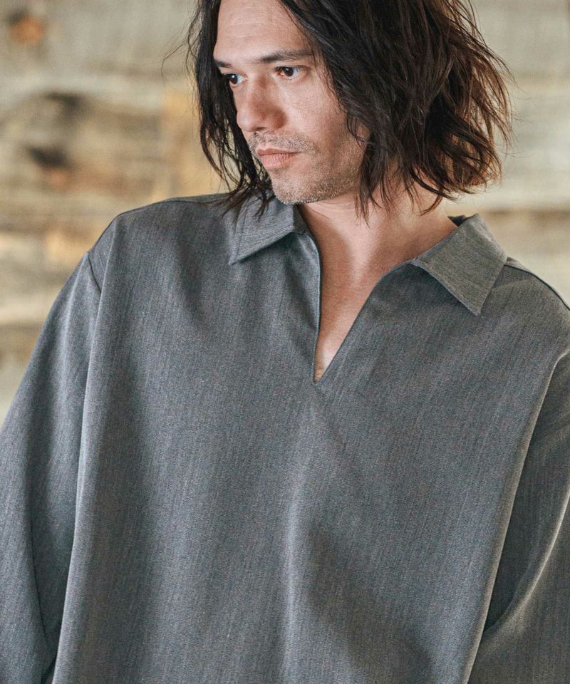 TBCセット CAMBIO(カンビオ)】Drape 3-4 Sleeve Skipper Pullover Shirts