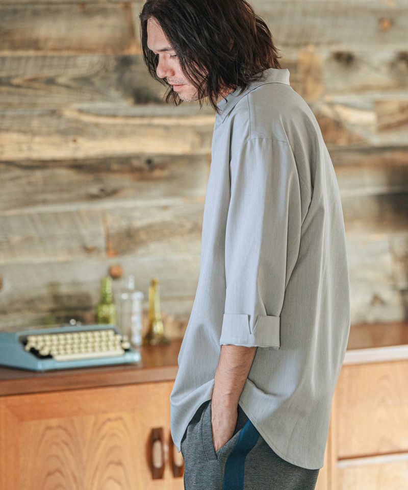 CAMBIO(カンビオ)】Drape 3-4 Sleeve Skipper Pullover Shirts