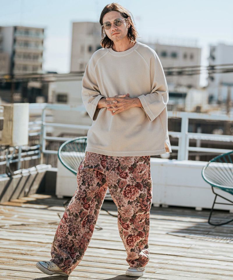CAMBIO(カンビオ)】Botanical Gobelin Wide Straight Pants