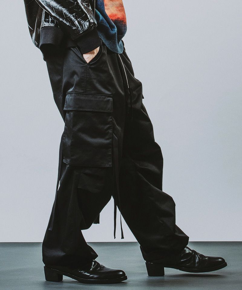 50%OFF【NO ID.(ノーアイディー)】ﾌﾛﾝﾄZIPﾜｲﾄﾞｶｰｺﾞPT パンツ(856006