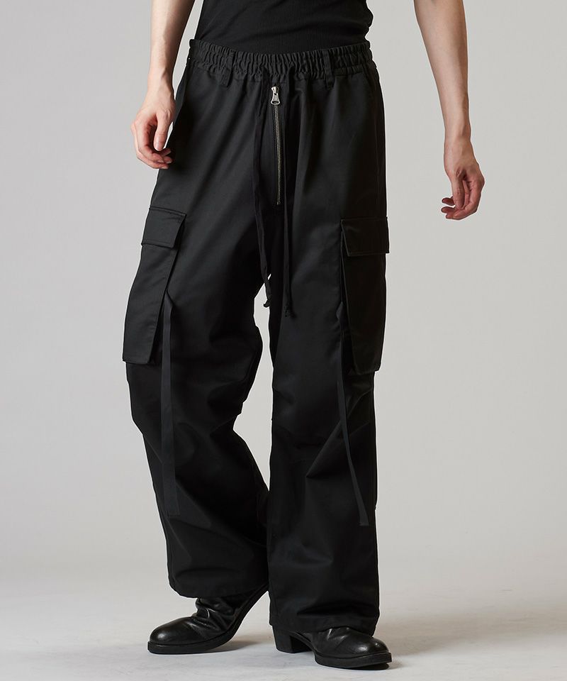 30%OFF【NO ID.(ノーアイディー)】ﾌﾛﾝﾄZIPﾜｲﾄﾞｶｰｺﾞPT パンツ