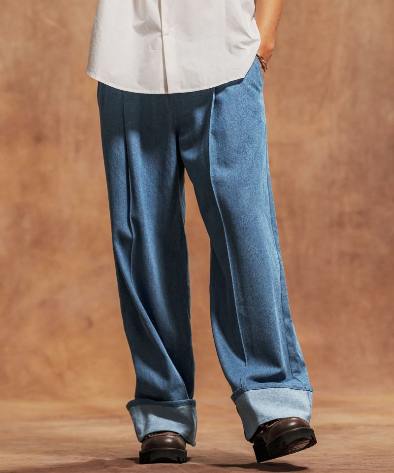 Jih Nunc(ジーヌンク)】10ozロールアップワイドデニムパンツ(JIH-R1080