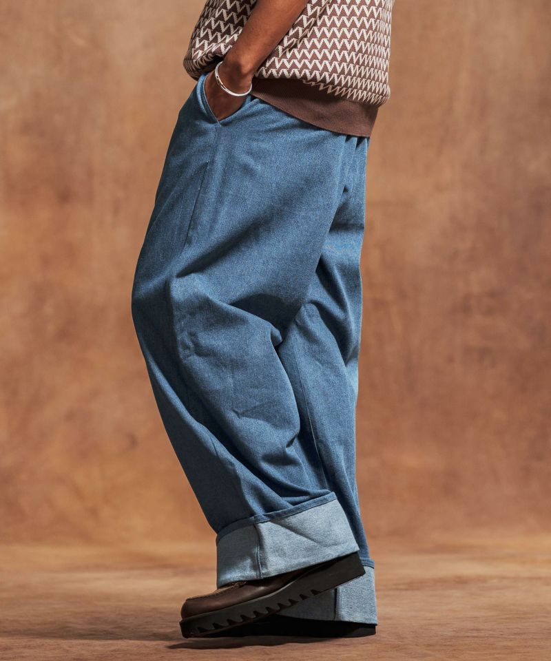 Jih Nunc(ジーヌンク)】10ozロールアップワイドデニムパンツ(JIH-R1080