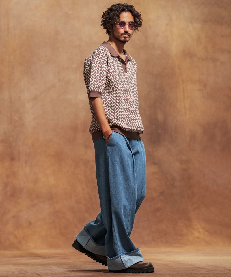 Jih Nunc(ジーヌンク)】10ozロールアップワイドデニムパンツ(JIH-R1080