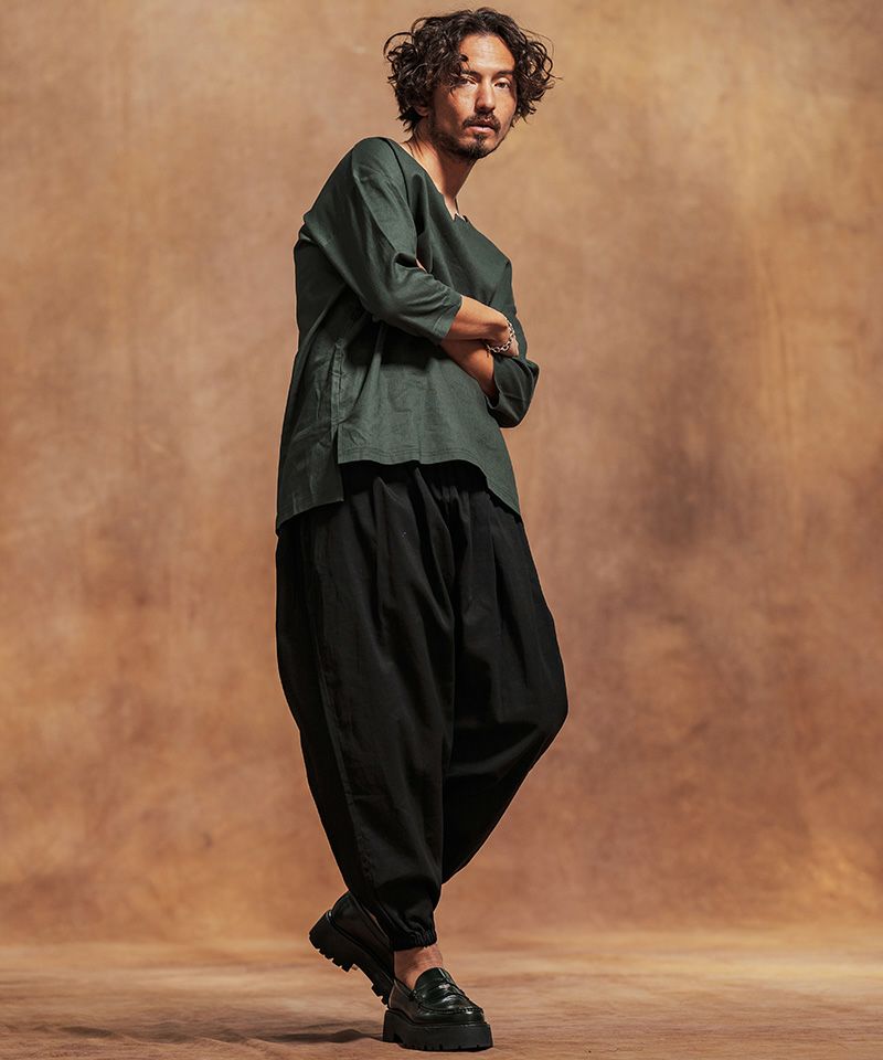 Jih Nunc(ジーヌンク)】コットンリネンバルーンパンツ(JIH-R1083