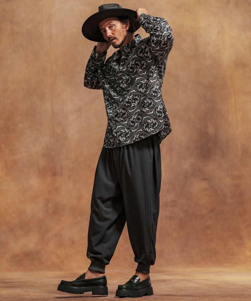Jih Nunc：販売中：美品（着用１回）：プルオーバーシャツ Jih Nunc シャツ ms5587- リネン混デニムプルオーバーシャツ
