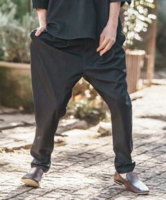 CAMBIO(カンビオ)】Denim Like Drape Sarrouel Pants サルエル