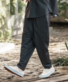 yu　CAMBIOパンツ 黒 一部サイズカラー予約販売11月上旬～中旬入荷】【CAMBIO