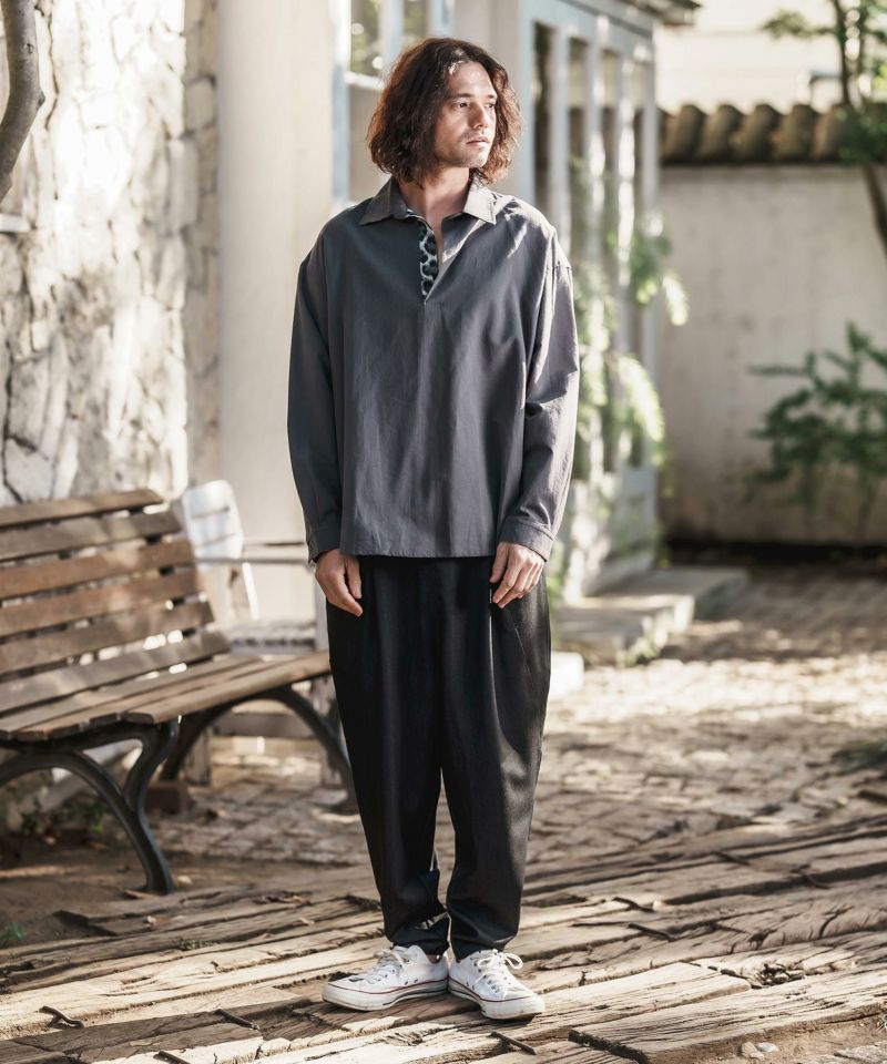CAMBIO(カンビオ)】Denim Like Drape Deformed Silhouette Pants