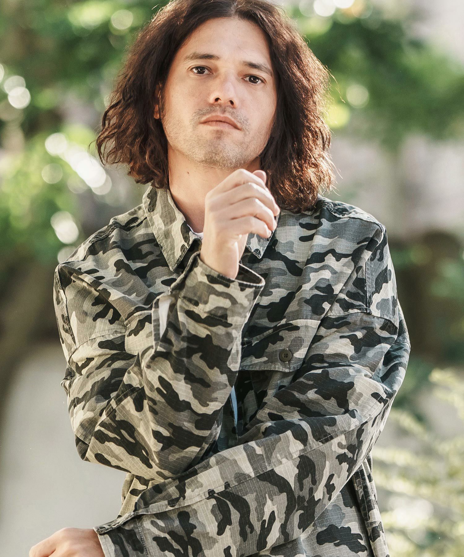 CAMBIO(カンビオ)】Bio Wash Camofurage Ripstop Shirts ミリタリー