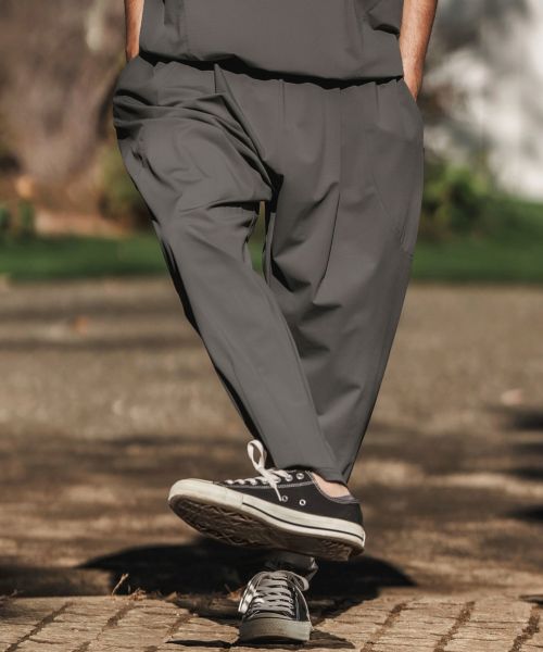 【CAMBIO(カンビオ)】Stretch Nylon Balloon Silhouette Easy Pants ナイロンイージーパンツ(S44725cmb)