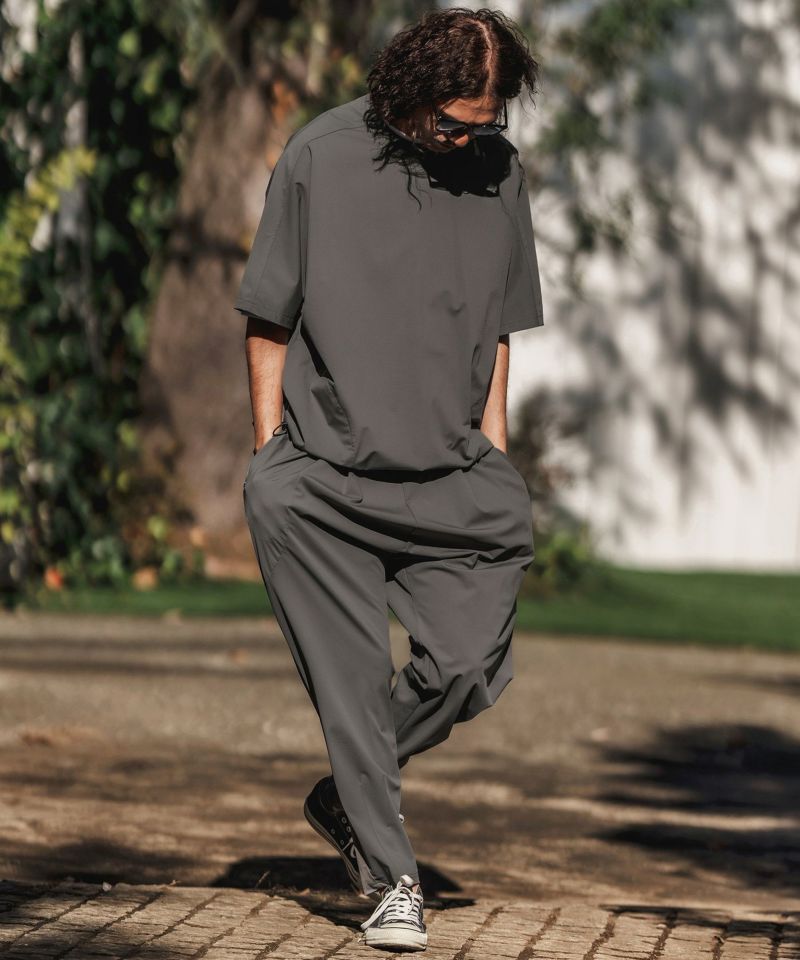 CAMBIO ハイストレッチ　イージーパンツ　L CAMBIO(カンビオ)】Stretch Nylon Balloon Silhouette Easy