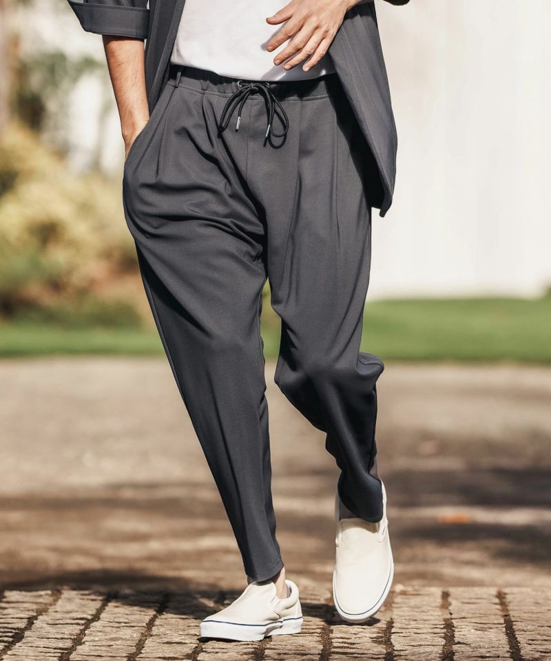 AP パンツ CAMBIO(カンビオ)】Ripple Cut sew Relax Tapered Pants