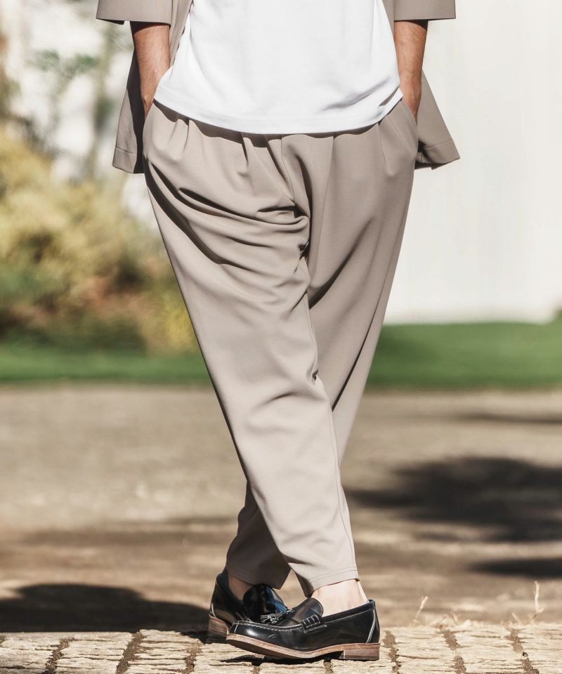 CAMBIO(カンビオ)】Ripple Cut sew Relax Tapered Pants