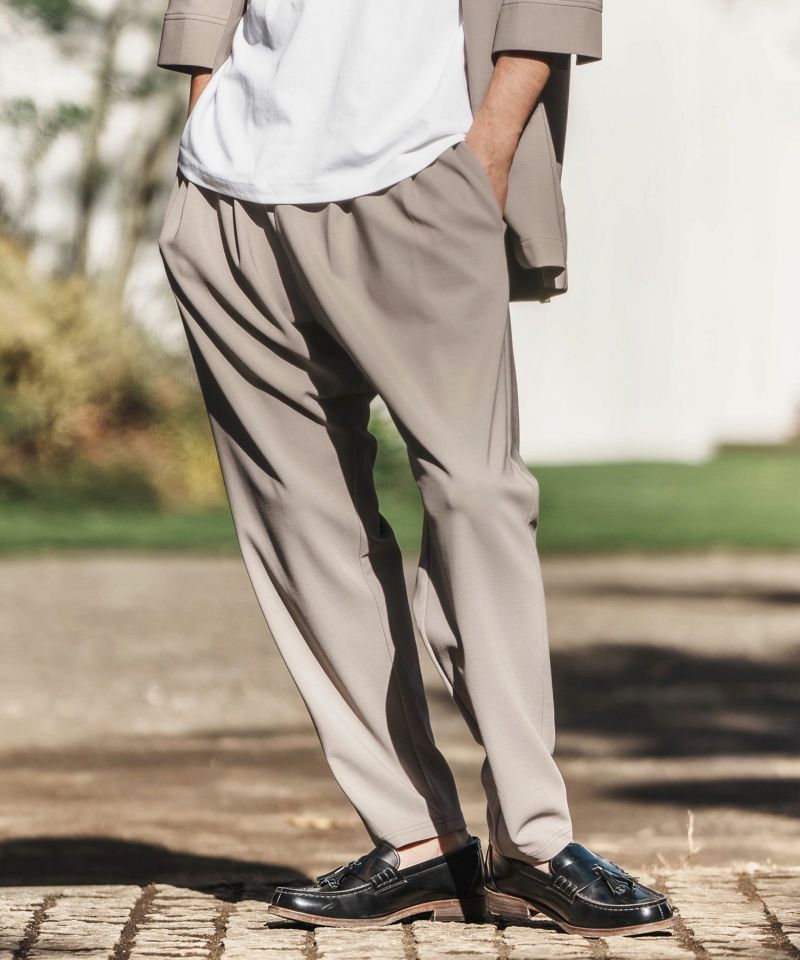 CAMBIO(カンビオ)】Ripple Cut sew Relax Tapered Pants