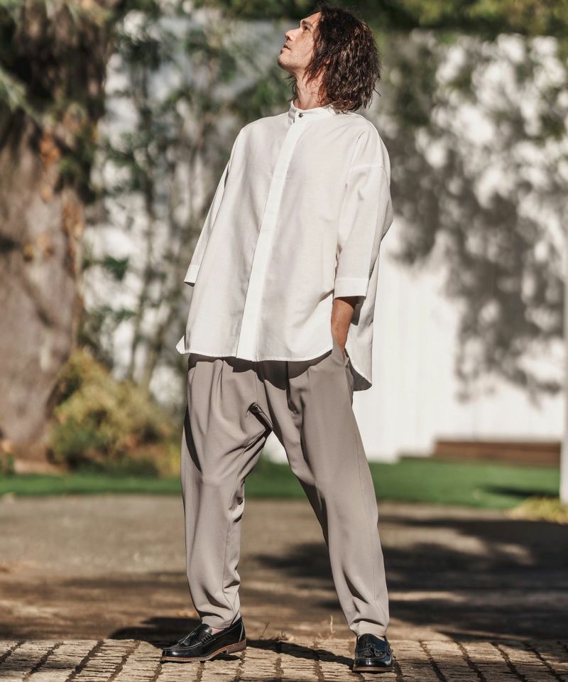 CAMBIO(カンビオ)】Ripple Cut sew Relax Tapered Pants イージー