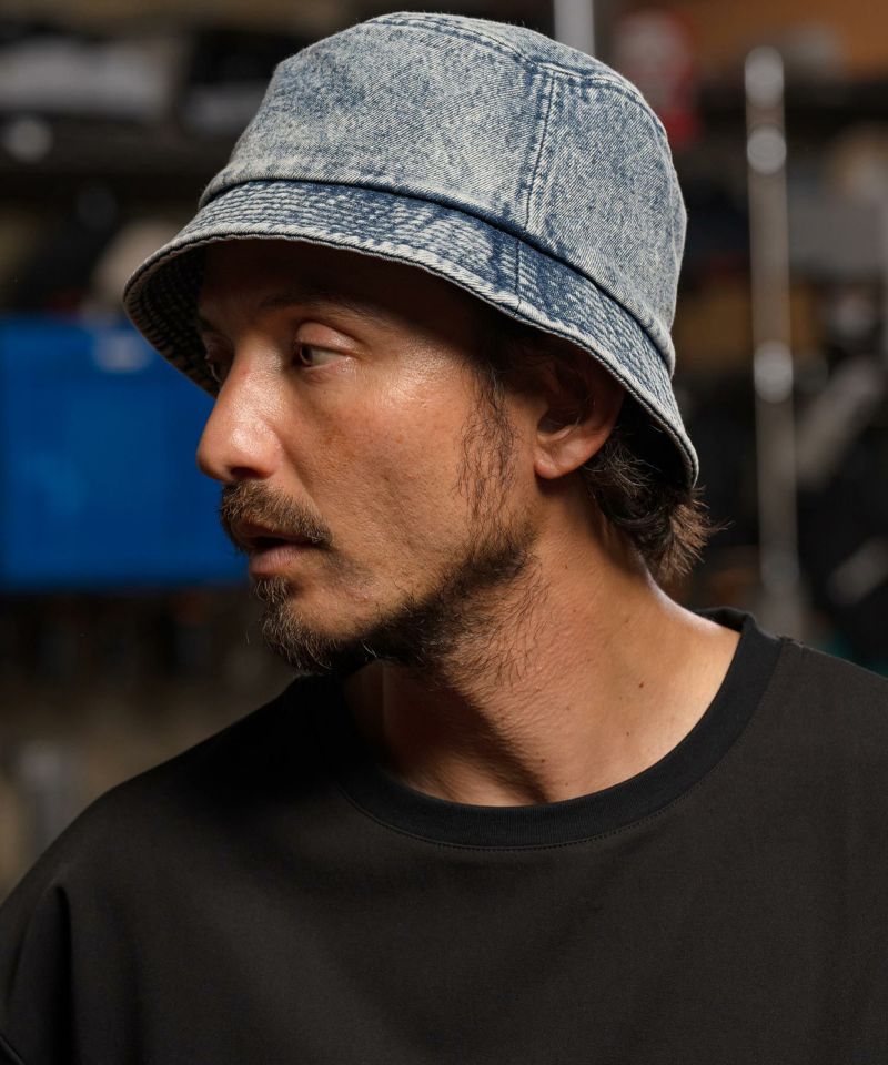 CAMBIO(カンビオ)】Chemical Wash Denim Bucket Hat バケット