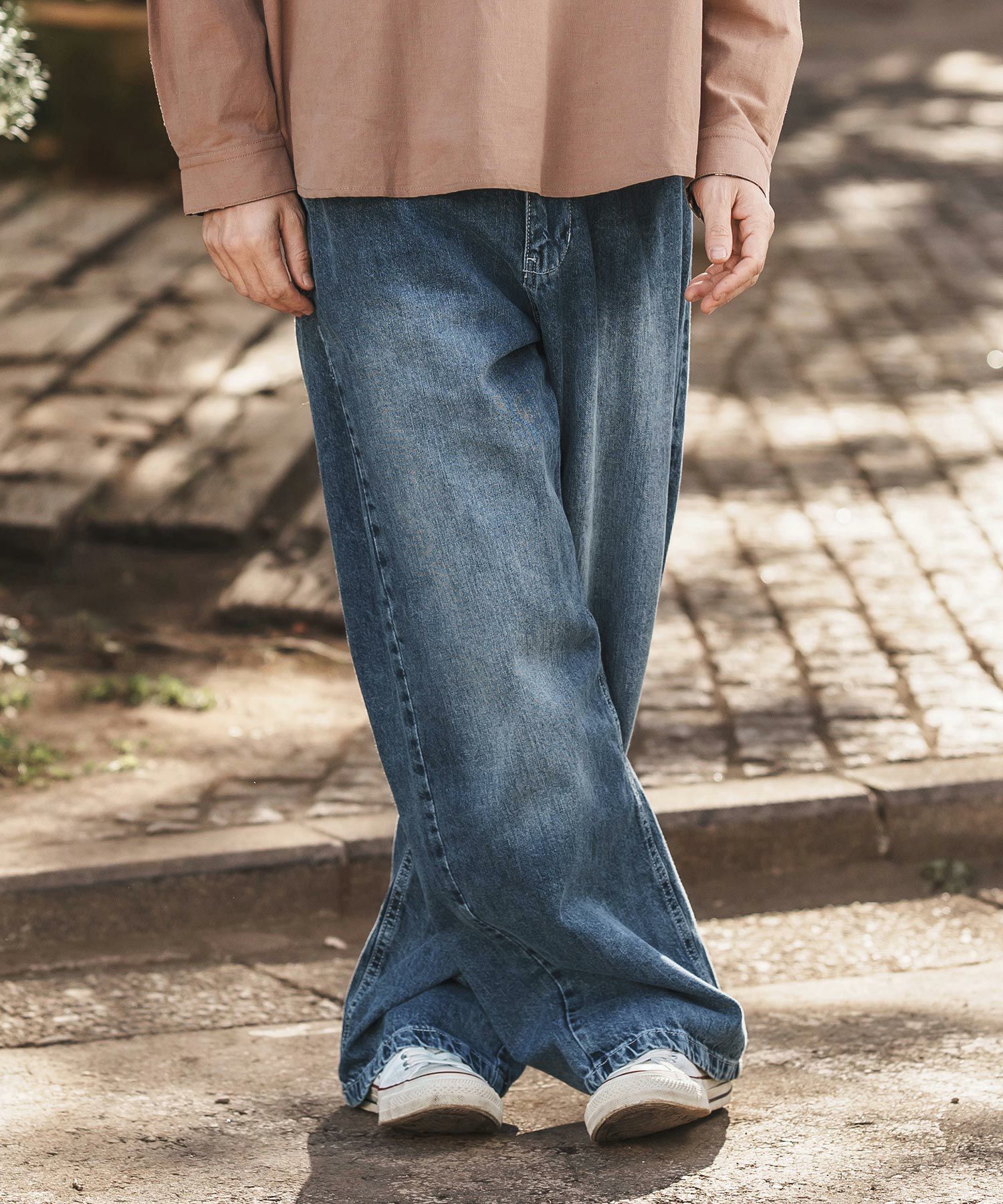 CAMBIO(カンビオ)】Half Easy Wide Denim Pants ワイドデニムパンツ(AI