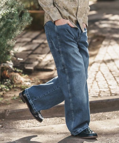 【CAMBIO(カンビオ)】Half Easy Wide Denim Painter Pants ペインターパンツ(AI-251-003)