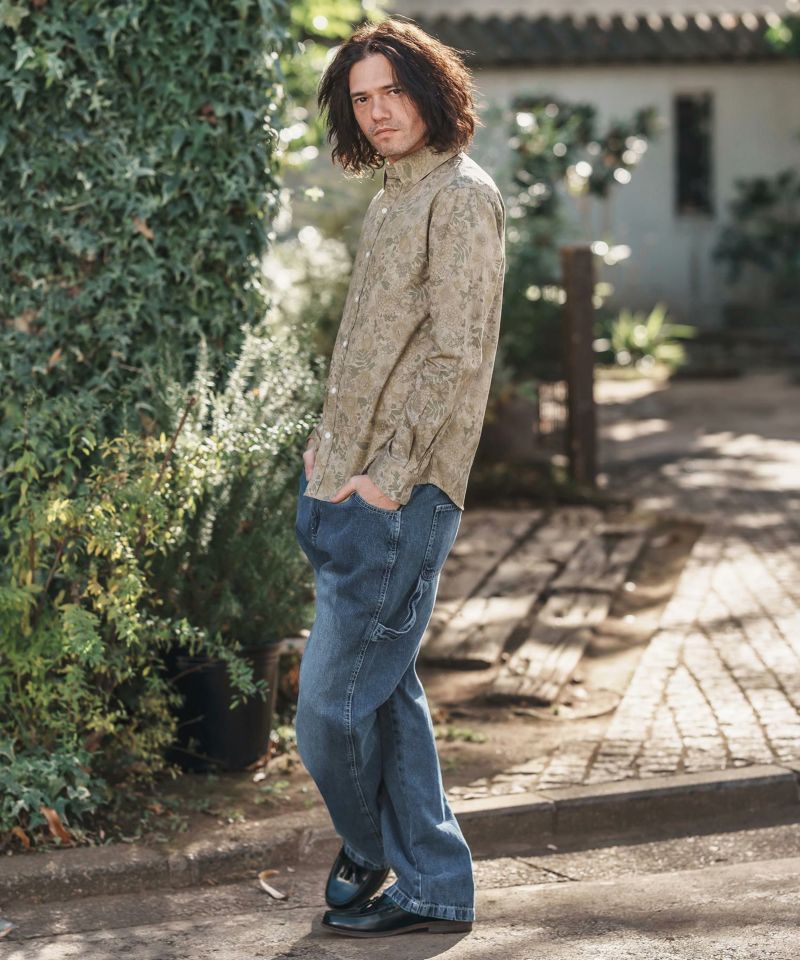 ユーロペインターパンツ CAMBIO(カンビオ)】Half Easy Wide Denim Painter Pants