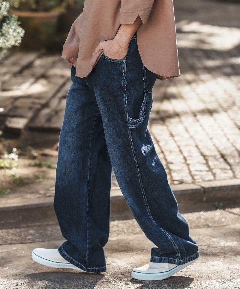 CAMBIO(カンビオ)】Half Easy Wide Denim Painter Pants ペインター