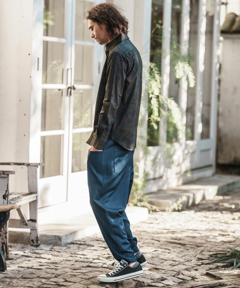 マー坊 CAMBIO(カンビオ)】ビンテージオーバーダイフラワーブロードシャツ