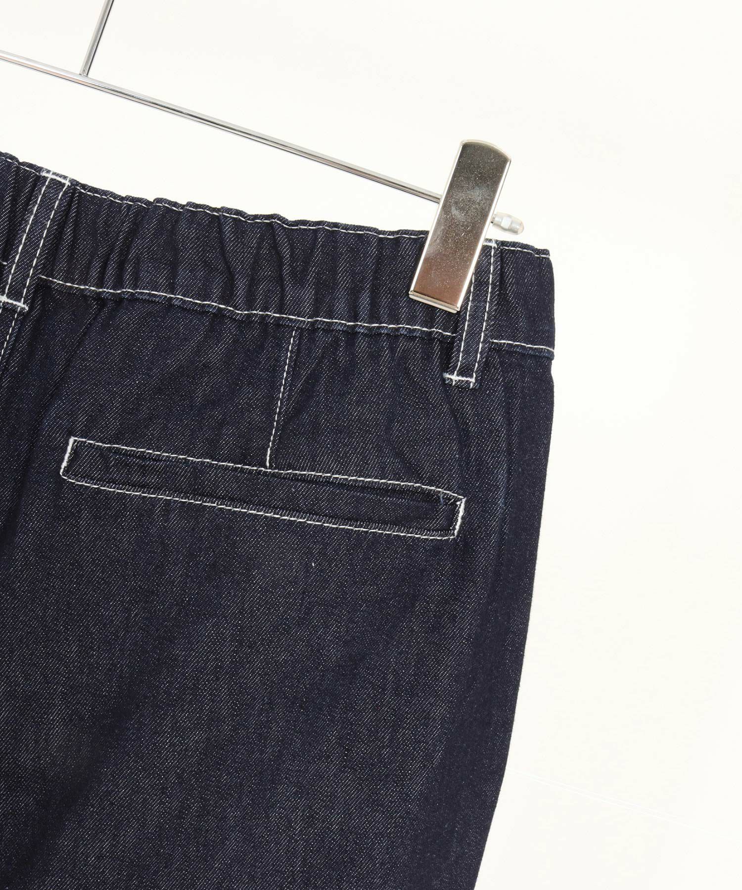 GLIMCLAP(グリムクラップ)】 Denim wide straight pants ワイドデニム 