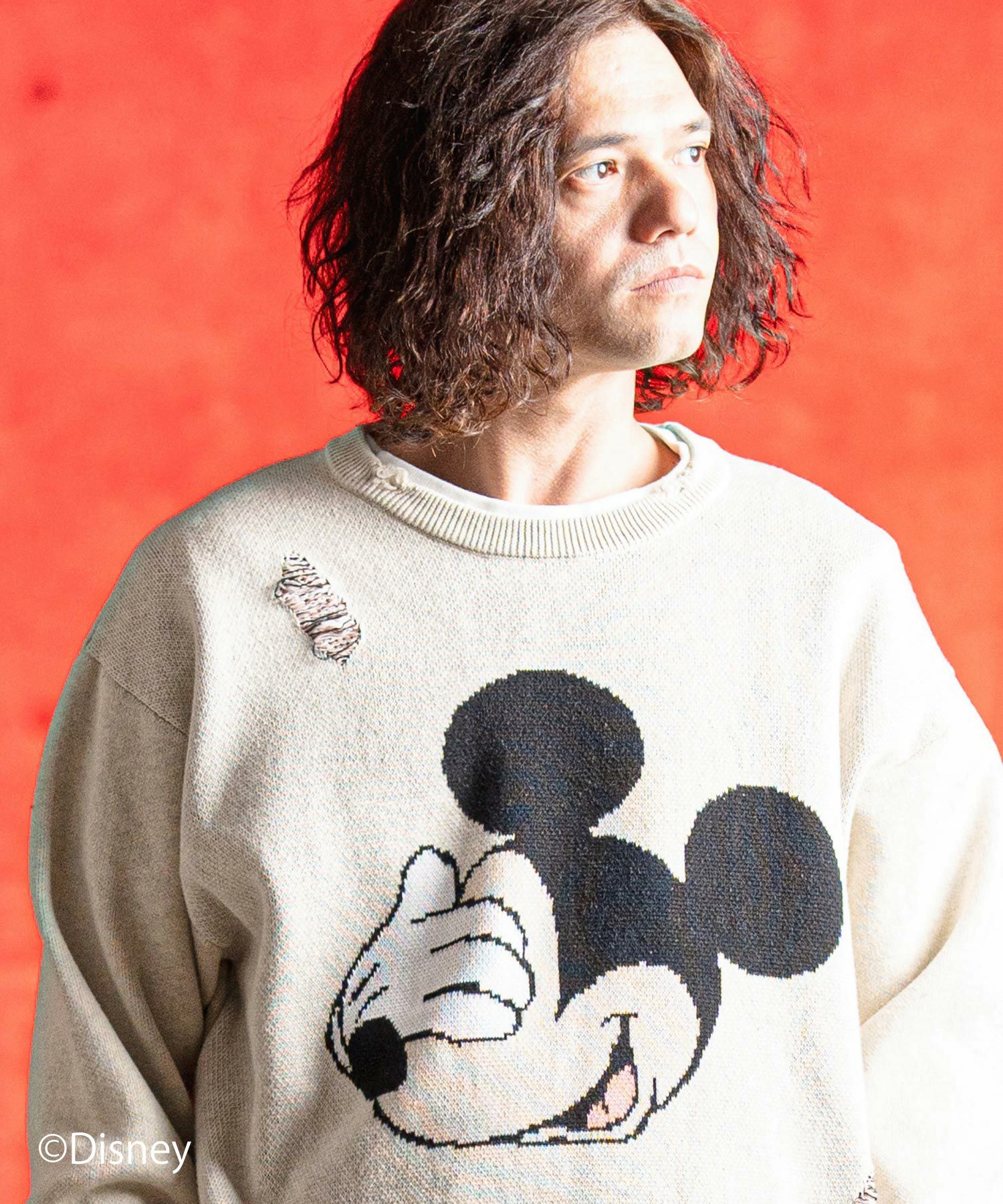 50%OFF【GLIMCLAP(グリムクラップ)】Jacquard cotton fabric sweater