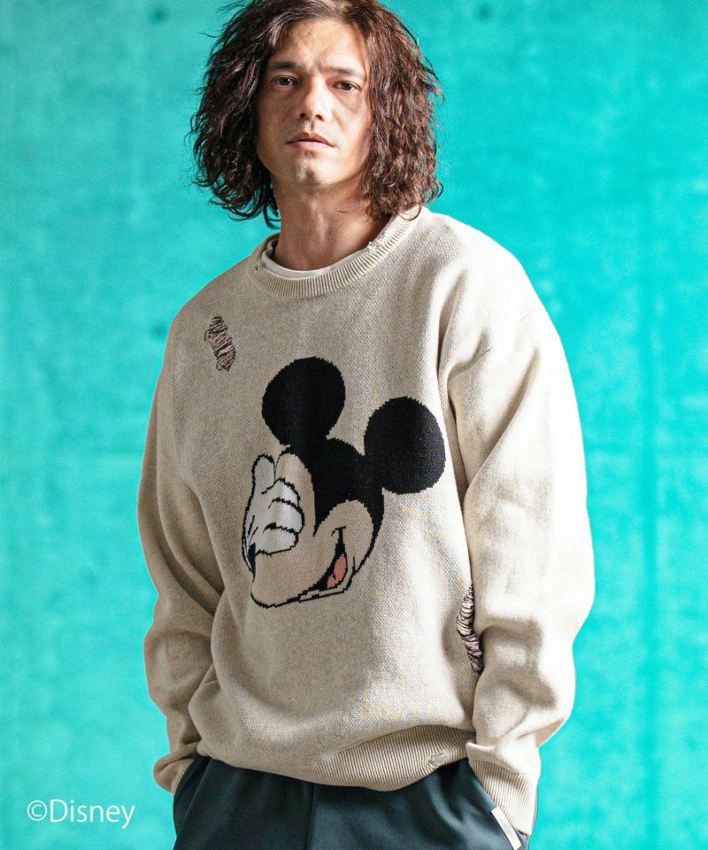 50%OFF【GLIMCLAP(グリムクラップ)】Jacquard cotton fabric sweater