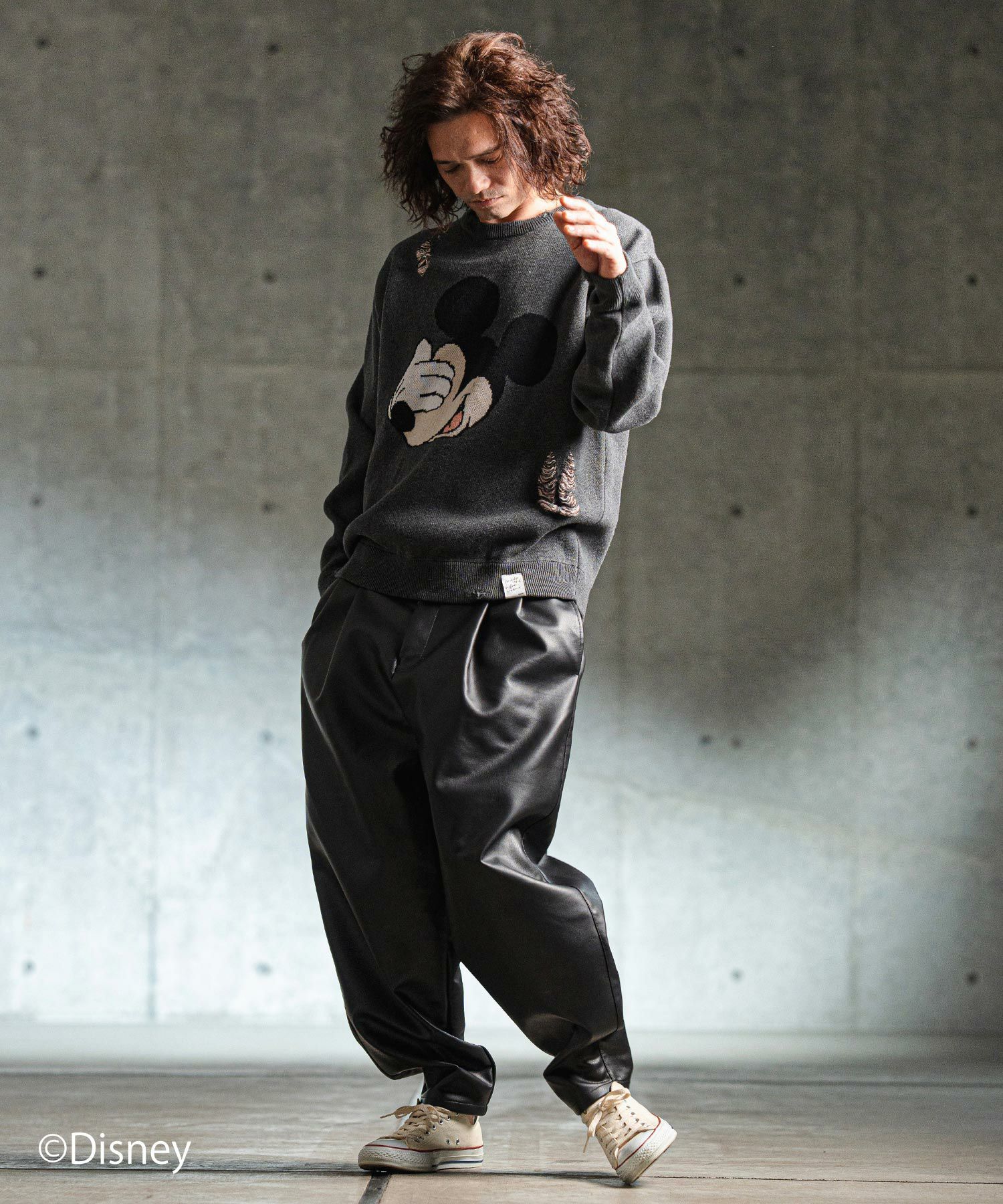 50%OFF【GLIMCLAP(グリムクラップ)】Jacquard cotton fabric sweater