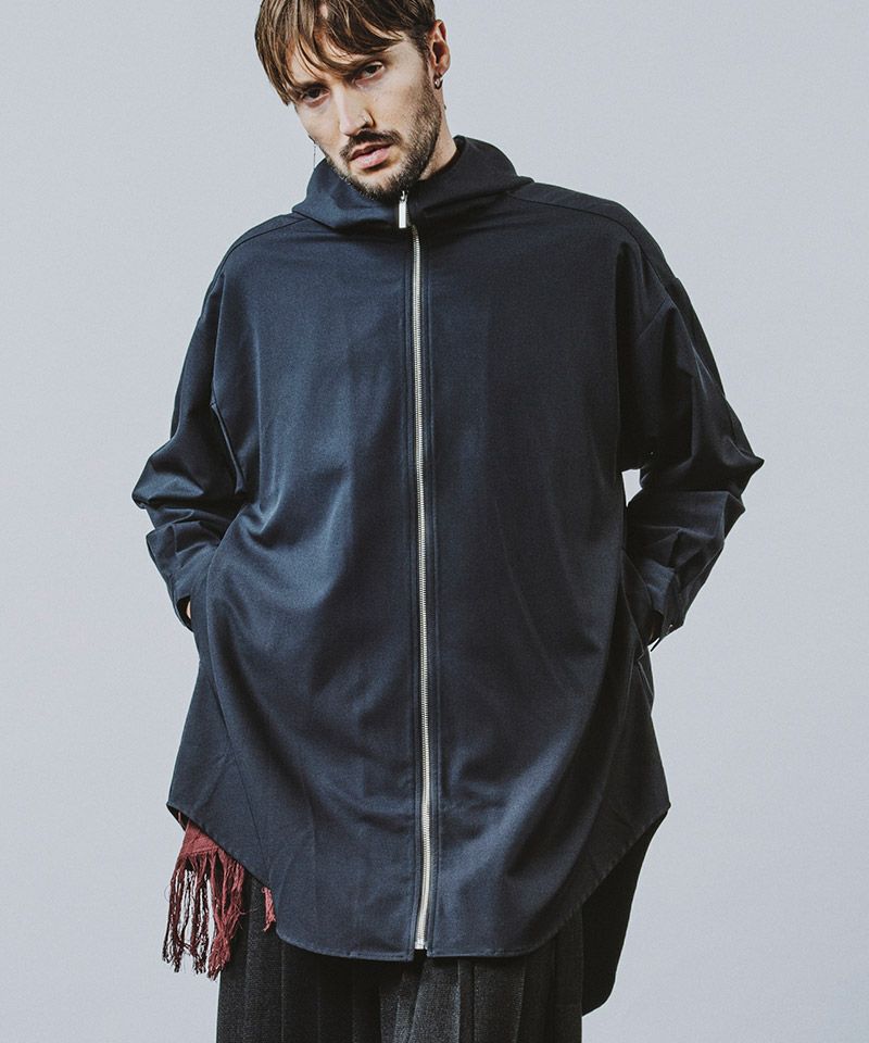 30%OFF【NO ID.(ノーアイディー)】ﾌｰﾃﾞｯﾄﾞZIPﾛﾝｸﾞSH シャツ(456006