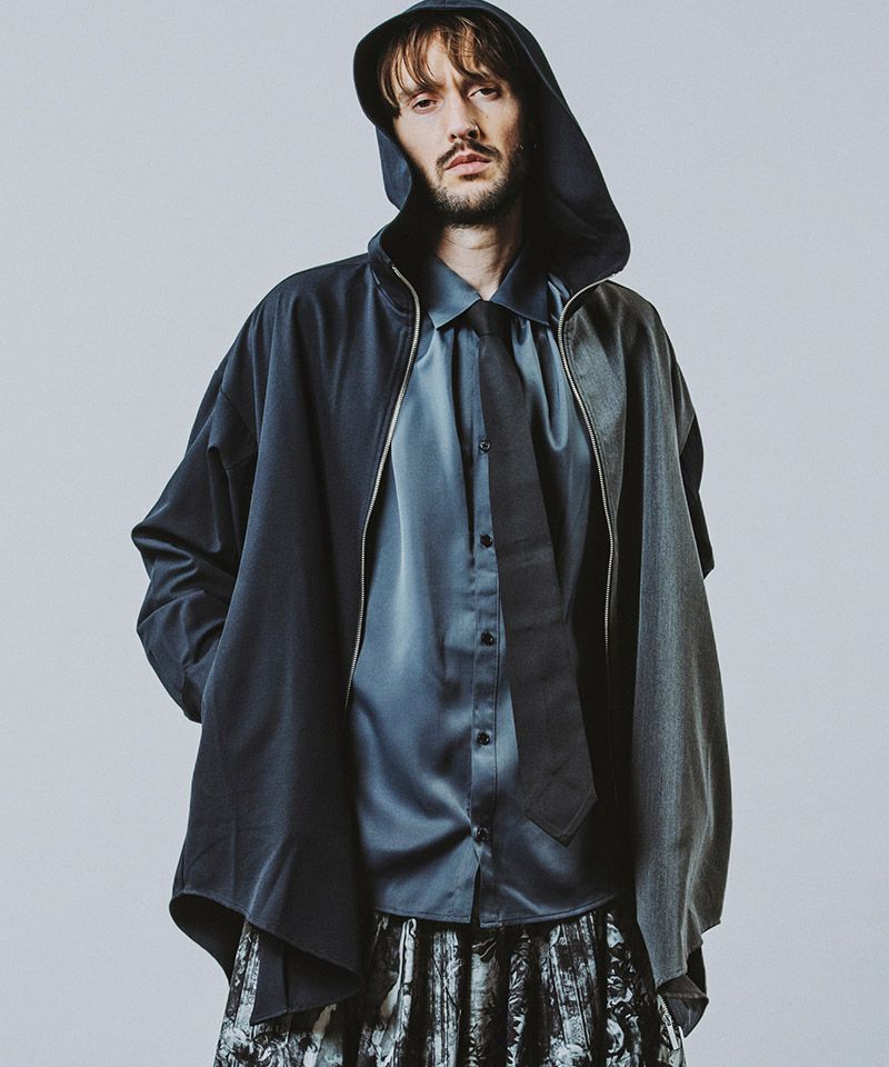 30%OFF【NO ID.(ノーアイディー)】ﾌｰﾃﾞｯﾄﾞZIPﾛﾝｸﾞSH シャツ(456006