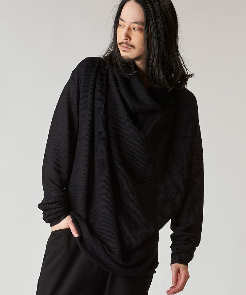 60%OFF【NO ID.(ノーアイディー)】ｵﾌﾀｰﾄﾙﾄﾞﾚｰﾌﾟﾆｯﾄPO プルオーバー