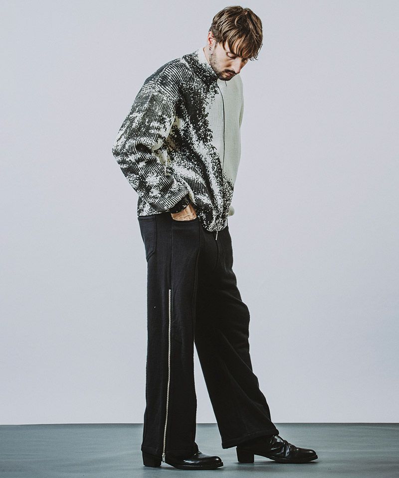 50%OFF【NO ID.(ノーアイディー)】ｻｲﾄﾞZIPﾜｲﾄﾞﾌﾚｱPT パンツ(456006