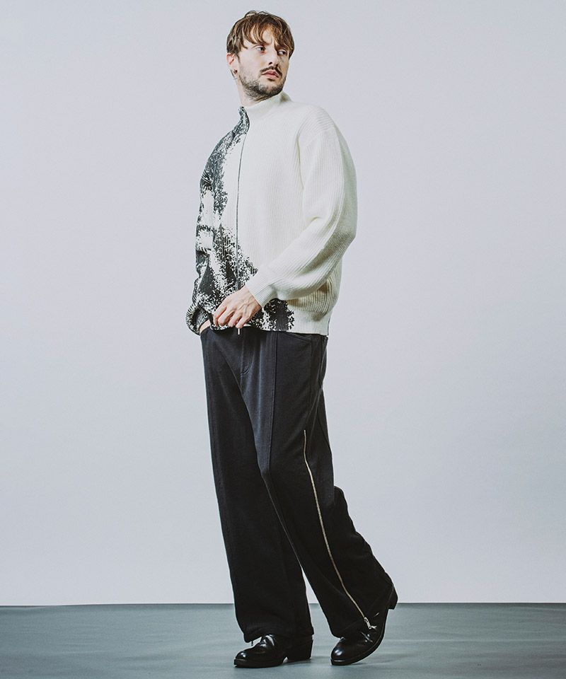 50%OFF【NO ID.(ノーアイディー)】ｻｲﾄﾞZIPﾜｲﾄﾞﾌﾚｱPT パンツ(456006