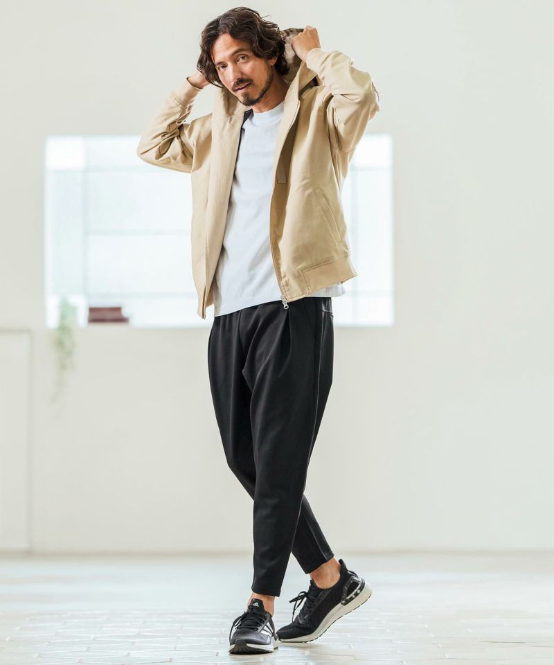 Magine(マージン)】Tricot Mesh Darts Design Tapered Pants