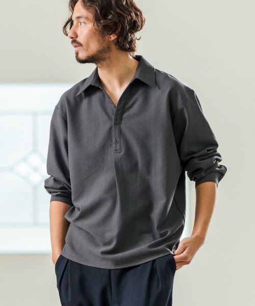 【Magine(マージン)】Skipper & Pullover Design Long Sleeve shirts スキッパーシャツ(MGN-251-011)