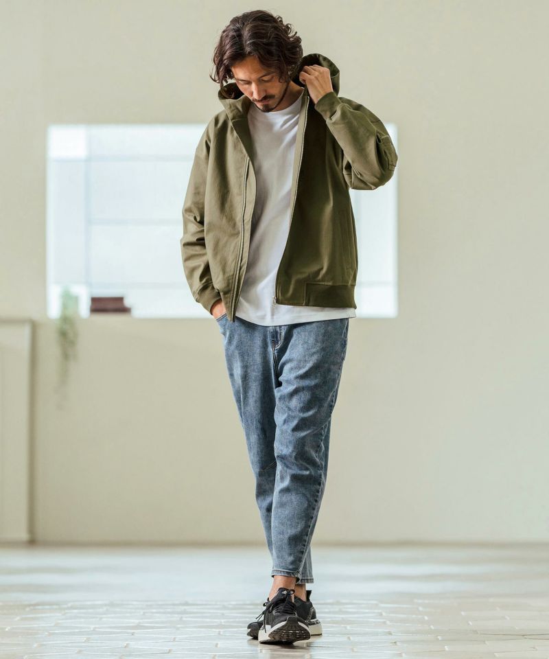 Magine(マージン)】Cotton Jacquard Stretch Fabric Hooded