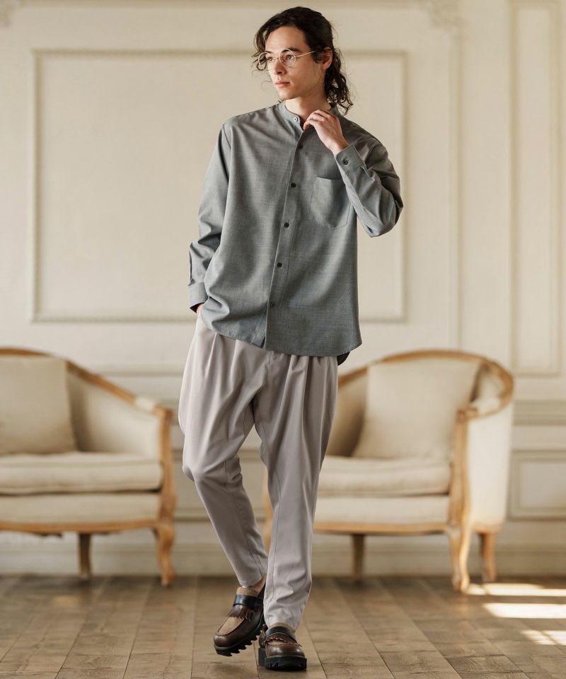 CAMBIO サルエルパンツ 30%OFF【CAMBIO(カンビオ)】Stretch Nylon Cutting Sarrouel