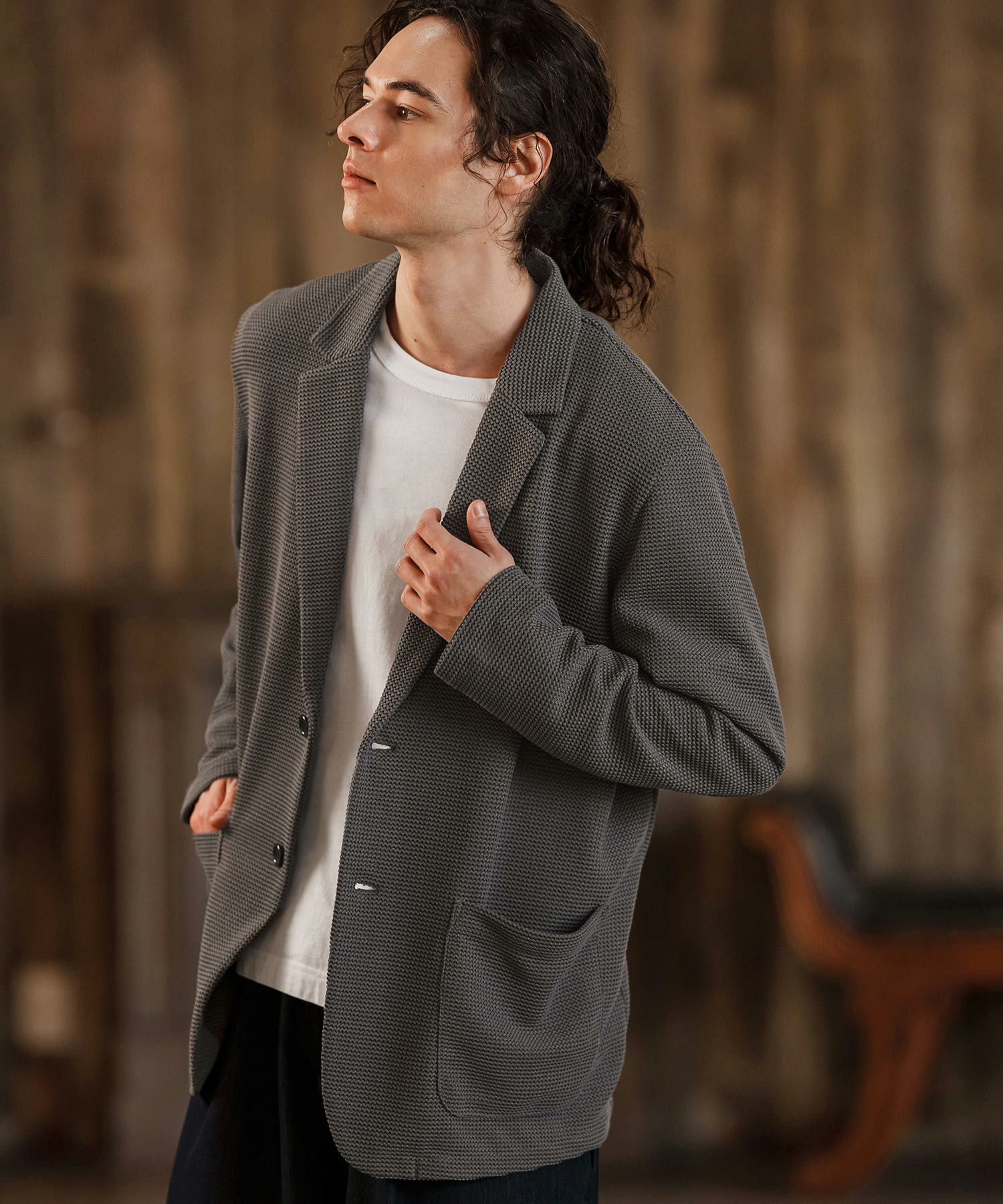 【美品✨】レオナール　ジャケット　テラードジャケット　トリム　カンカン　LL 美品✨】レオナール ジャケット テラードジャケット トリム カンカン