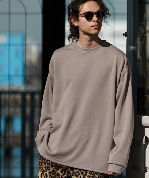 【CAMBIO(カンビオ)】ビックシルエットサイドスリットカットソー