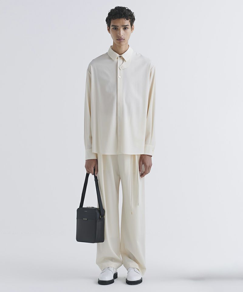 CULLNI（クルニ）ウォッシャブル ワイドパンツ 30%OFF【CULLNI(クルニ)】Wool Gaberdine 1Tuck Wide Pant