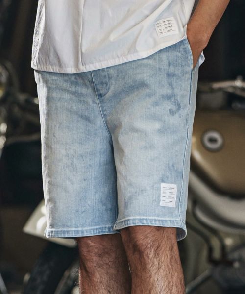 【wjk reluxe】【予約販売5月中旬～下旬入荷】tight knit denim easy shorts デニムイージーショーツ(WR25S-06)