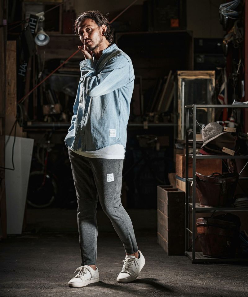 ジャケット・アウター tight knit denim no collar westernshirt wjk reluxe】tight knit denim no collar western shirt ノー