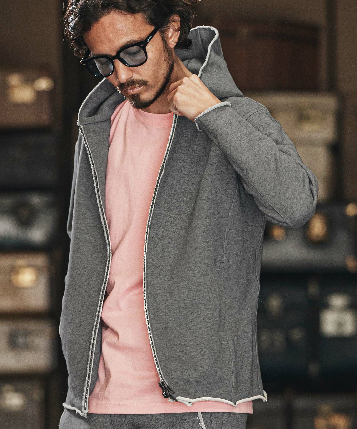 wjk reluxe】heavy urake cut off hoodie パーカー(WR25S-15) | CAMBIO