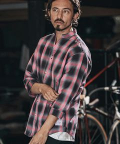 pink x gray check