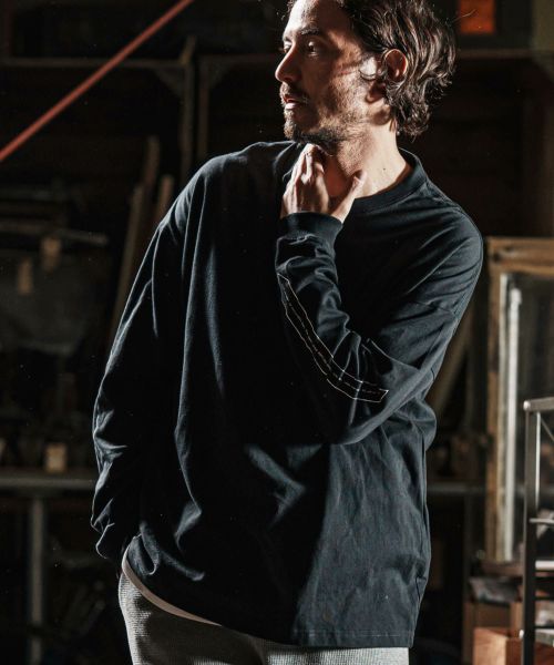 【wjk reluxe】drop shoulder long sleeve cut sew ロンT(WR25S-26)